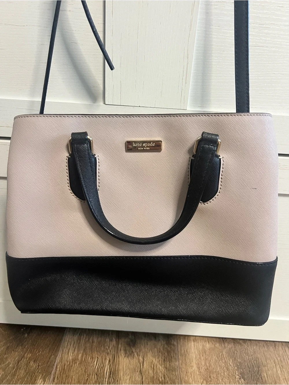 Kate Spade Laurel Way Saffiano Leather Colorblock Satchel Bag